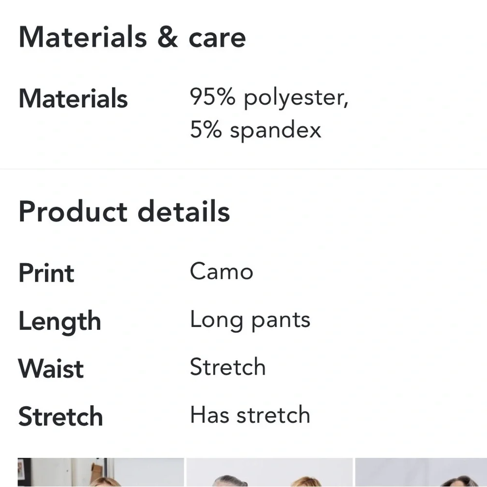 Flexure - girls size 16 - Frita active pocket legging.  Green camo design.